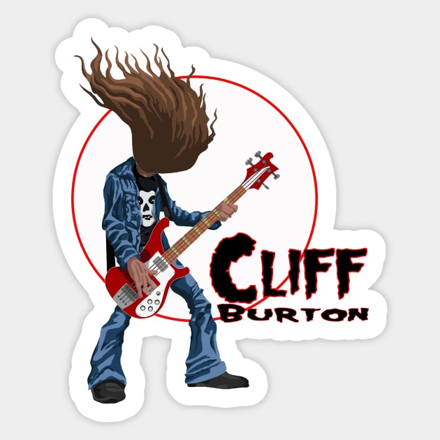 Cliff Burton Sticker by Tameink